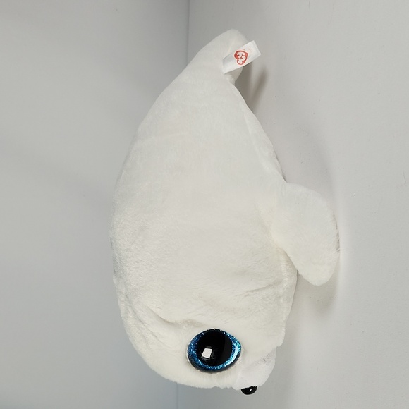 Vintage Ty Beanie Boo 'Icy' the White Seal (12 inch) Glitter Eye Version - Picture 16 of 16